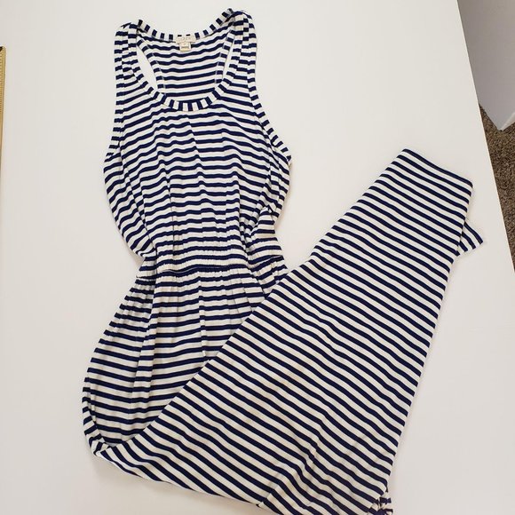 J. Crew Striped Print Sleeveless Maxi Tank Dress - Picture 11 of 11